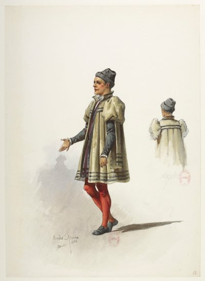 Saint-Saëns - Enrico VIII - Bozzetti di costumi - Lacoste - 12. Costume da Eugene Lacoste